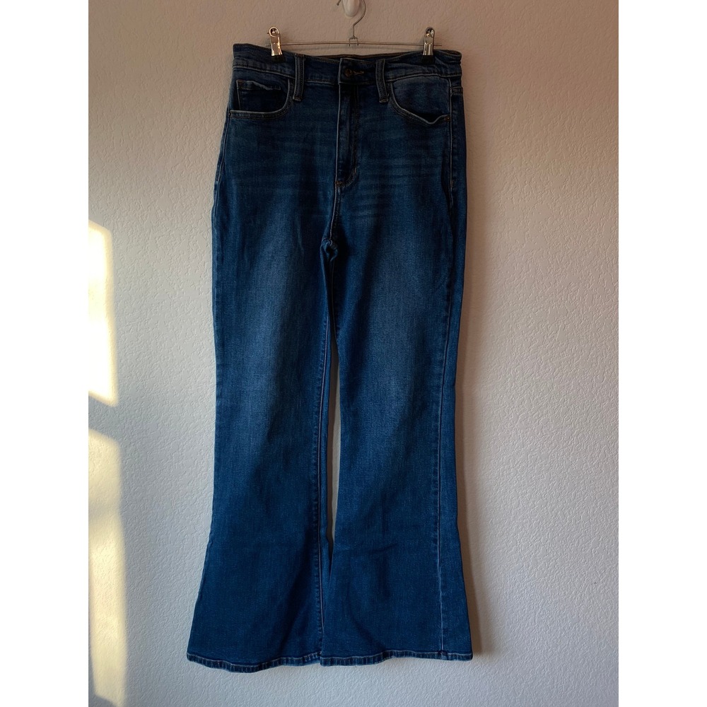 Sneak Peek Womens High Rise Flare Boho Jeans Size 9/29 Blue Denim